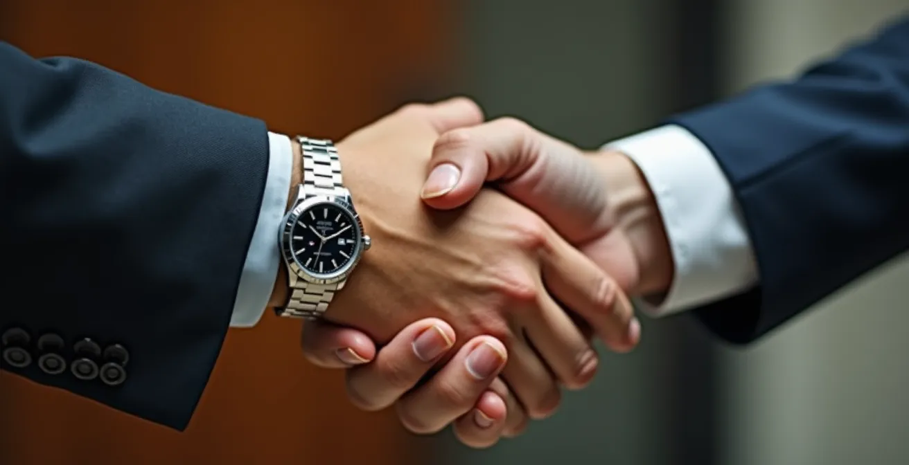 Agent d'assurance en consultation avec client dans bureau traditionnel