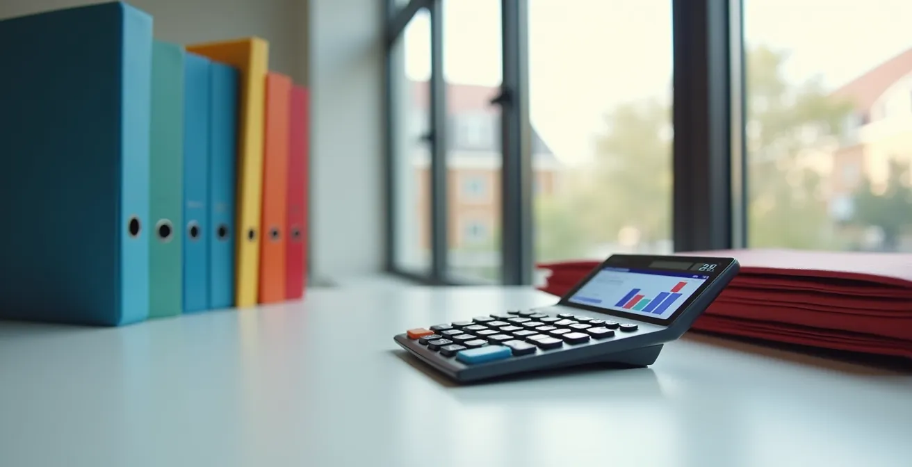 Calculateur fiscal avec graphique montrant différentes tranches d'imposition