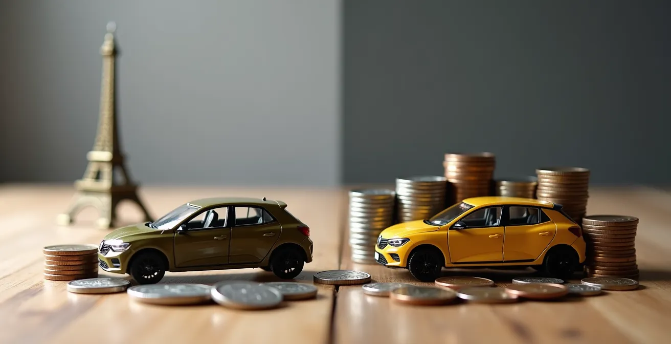 Comparaison visuelle des économies d'assurance avec et sans conduite accompagnée