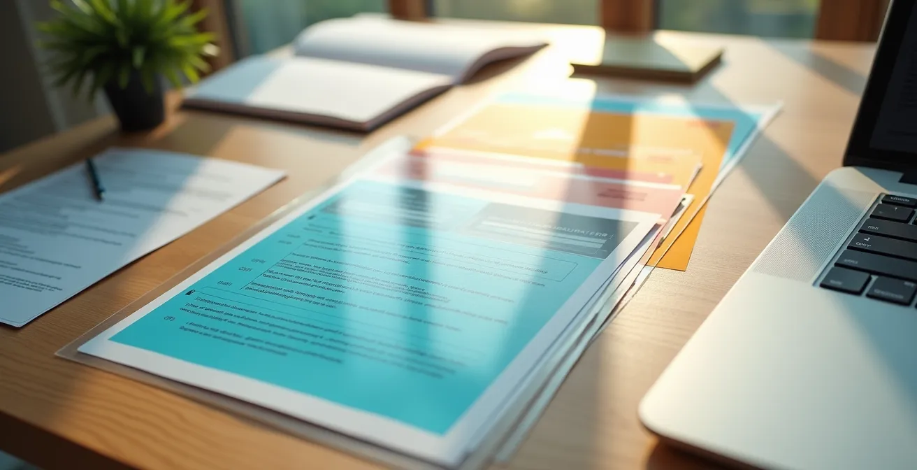 Visualisation des doublons d'assurances courantes montrant des documents superposés