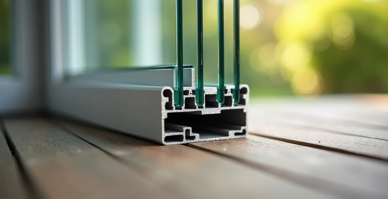 Véranda moderne aux normes RE 2020 avec structure aluminium et triple vitrage